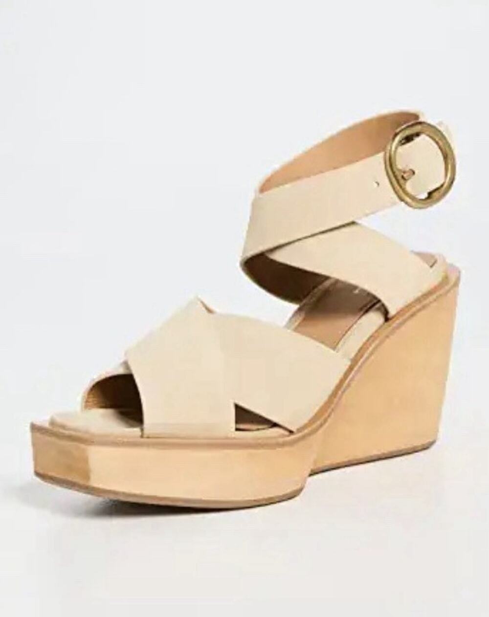 Rag & Bone Santiago Suede Crisscross Tan Clog Sandals Women's Size 10 US
